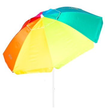 Sombrilla playa antiviento 8 varillas 220 cm multicolor