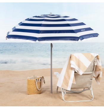 Sombrilla playa 8 varillas 180 cm rayas marineras 2