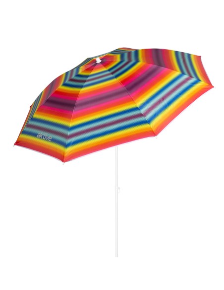 Sombrilla playa 8 varillas 180 cm rayas multicolor