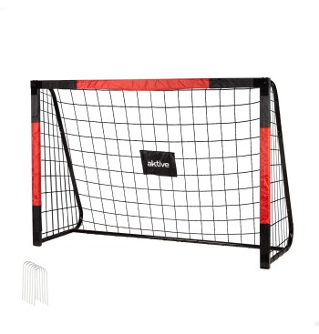 Portería de fútbol 180x60x120 cm de acero con red...