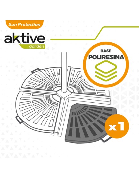 Base para sombrilla triangular poliresina