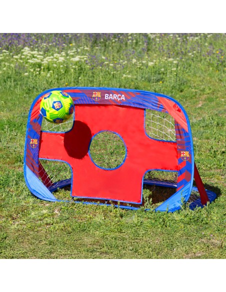 Pack FC Barcelona portería pop-up 4 en 1 y balón fútbol playa
