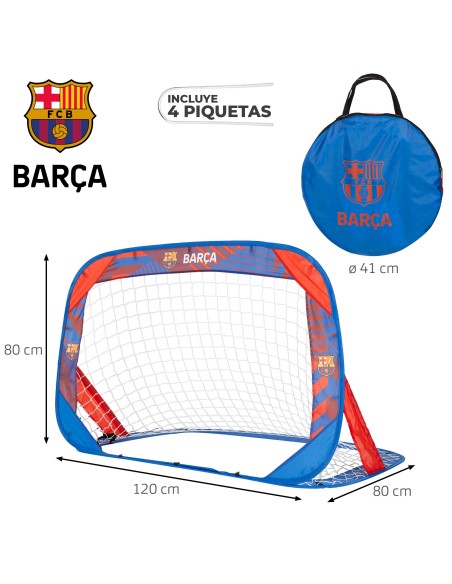 Pack FC Barcelona portería pop-up 4 en 1 y balón fútbol playa