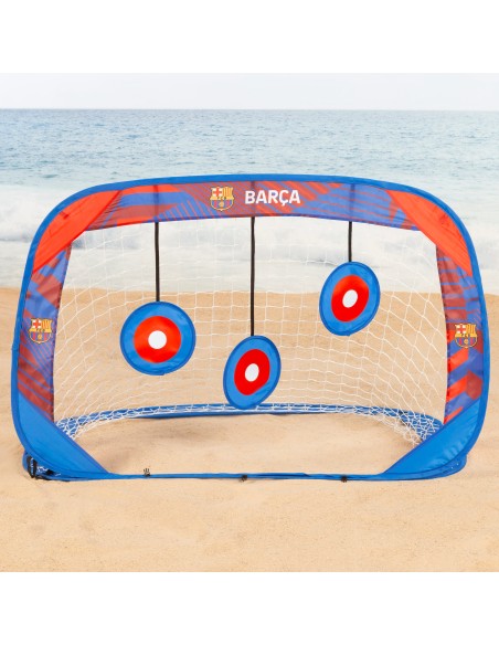Pack FC Barcelona portería pop-up 4 en 1 y balón fútbol playa