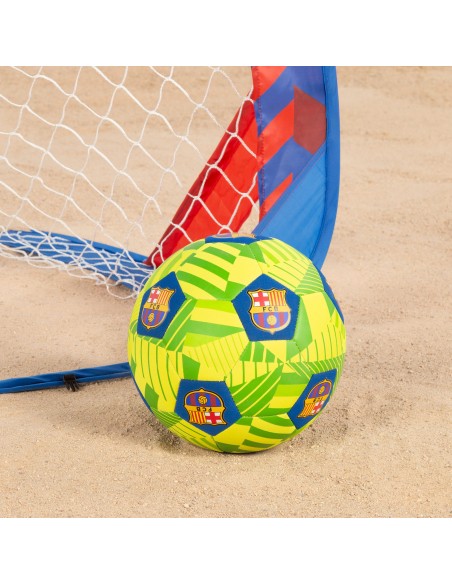 Pack FC Barcelona portería pop-up 4 en 1 y balón fútbol playa