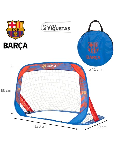 Pack FC Barcelona 2 porterías pop-up y balón fútbol playa