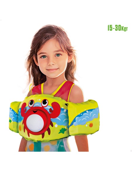 Chaleco salvavidas niño cangrejo 15-30 kg regulable