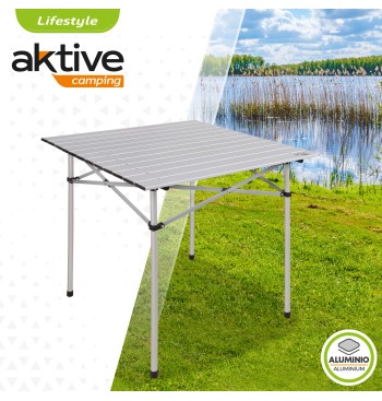 Mesa camping plegable de aluminio 2