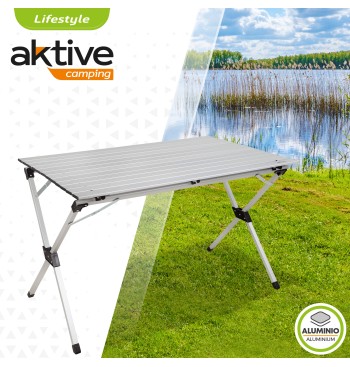 Mesa plegable aluminio para camping 2