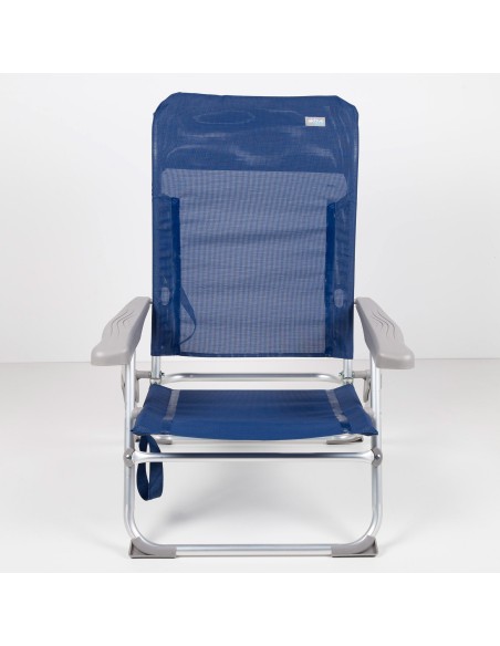 Silla playa plegado slim multiposición 47x56x89 cm azul
