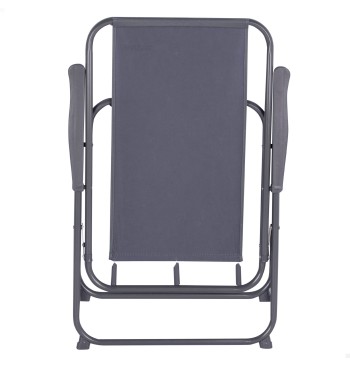 Silla plegable camping antivuelco gris 2