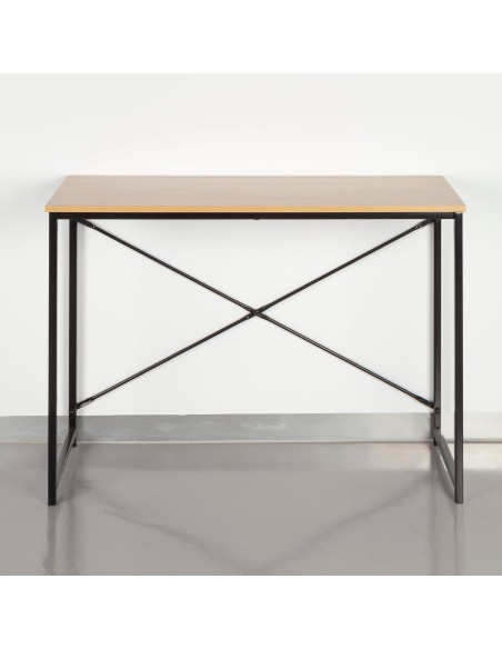 Max Home Escritorio madera y acero 100x40x70 cm