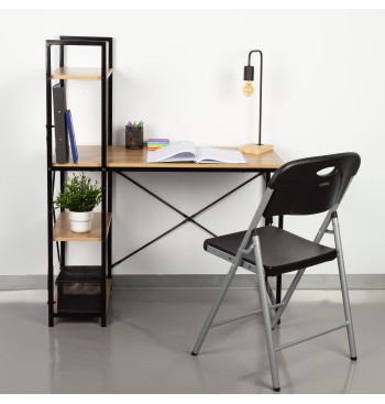 Max Home Escritorio con estantería madera y acero... 2