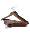 Max Home Pack 10 perchas de madera color marrón