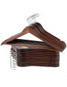 Max Home Pack 20 perchas de madera color marrón