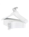 Max Home Pack 20 perchas de madera color blanco