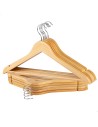 Max Home Pack 10 perchas de madera color natural