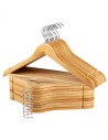 Max Home Pack 20 perchas de madera color natural