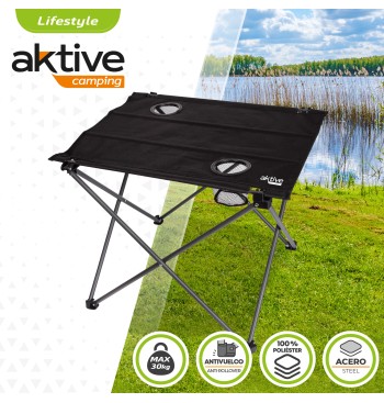 Mesa plegable textil para camping 2