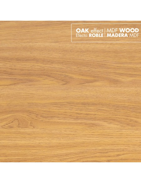 Max Home Cómoda madera y tela 40x30x75 cm