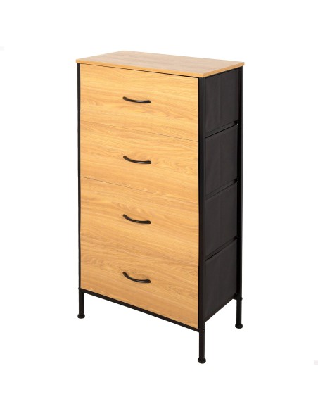 Max Home Cómoda madera y tela 55x30x100 cm