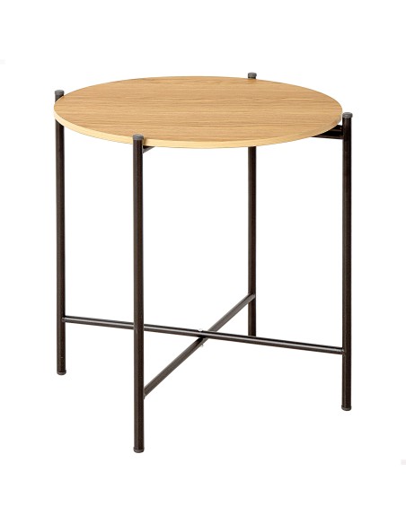 Max Home Mesa auxiliar redonda madera D40x40 cm
