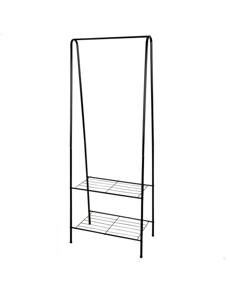 Max Home Burro ropa fijo 60x35x151 cm con dos estantes de rejilla
