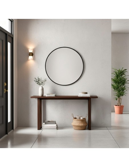 Max Home Espejo pared redondo D70 con marco metal