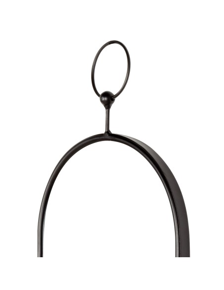Max Home Espejo pared ovalado 25x50 cm con marco y enganche metal