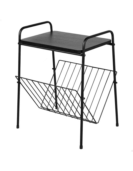 Max Home Mesa auxiliar con revistero 36x29x46 cm
