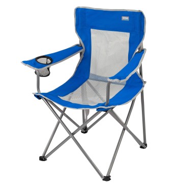 Silla plegable camping con posavasos y respaldo transpirable