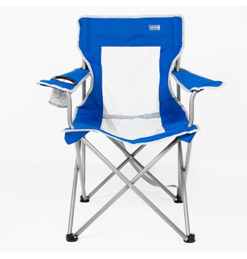 Silla plegable camping con posavasos y respaldo transpirable 2