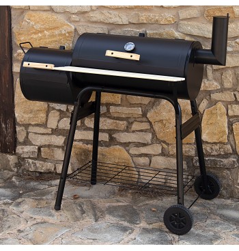 Barbacoa carbón portátil y ahumador 2