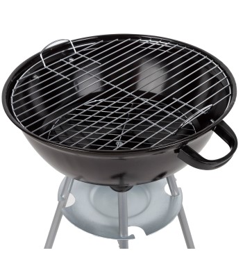 Barbacoa carbón portátil con dos parrillas 2