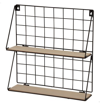 Max Home Estantería pared madera 2 estantes 40x11x41 cm