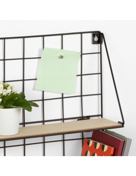 Max Home Estantería pared madera 2 estantes 40x11x41 cm