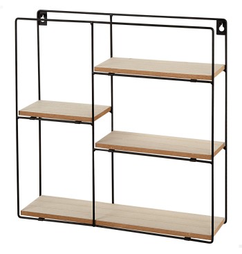 Max Home Estantería pared madera asimétrica 4 estantes...