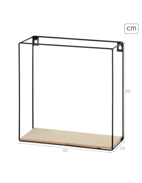 Max Home Set 3 estanterías pared madera cuadradas de varias medidas