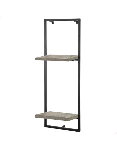 Max Home Estantería pared efecto cemento 2 estantes 25x20x75 cm
