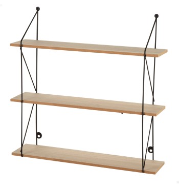 Max Home Estantería pared madera 3 estantes 50x12x49 cm