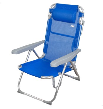Silla playa multiposiión 48x60x90 cm azul