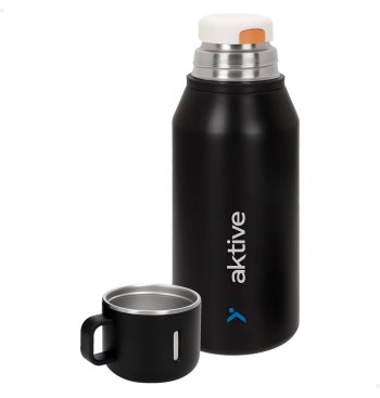 Botella térmica 1 L inox tapón rosca antifugas...