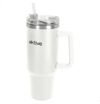 Vaso térmico blanco 1,2 L inox tapa rosca 3 posiciones...
