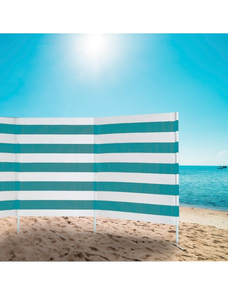 Paravientos de playa en poliéster con mástil de acero Beach
