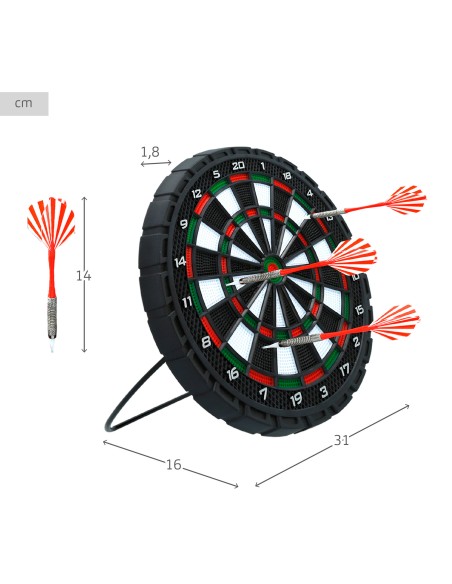 Diana electrónica multijuegos 3 dardos Ø31 cm