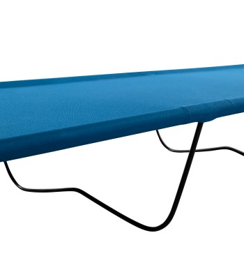 Cama de camping plegable azul 2