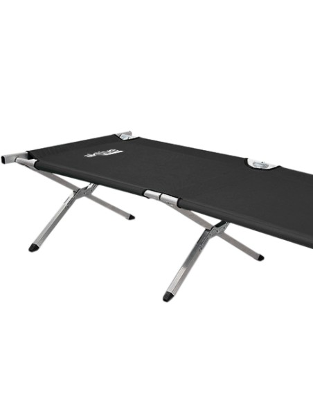 Cama plegable camping negro