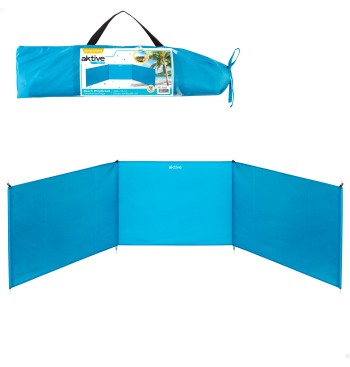 Paravientos playa plegable 200x75 cm de aluminio