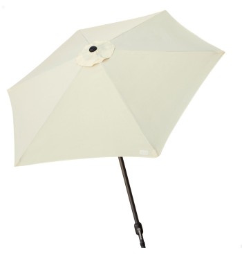 Parasol hexagonal Ø270 cm color crema mástil aluminio