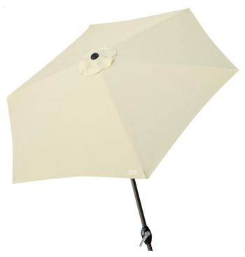 Parasol hexagonal Ø300 cm color crema mástil aluminio